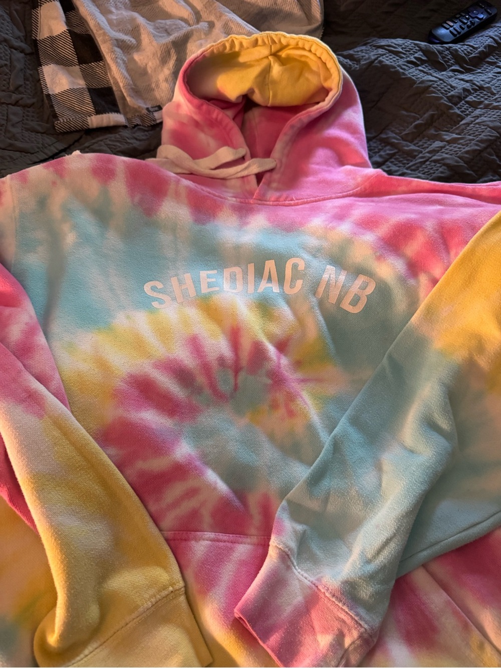 Shediac NB Tie-Dye Hoodie - Pastel Pink, Blue & Yellow